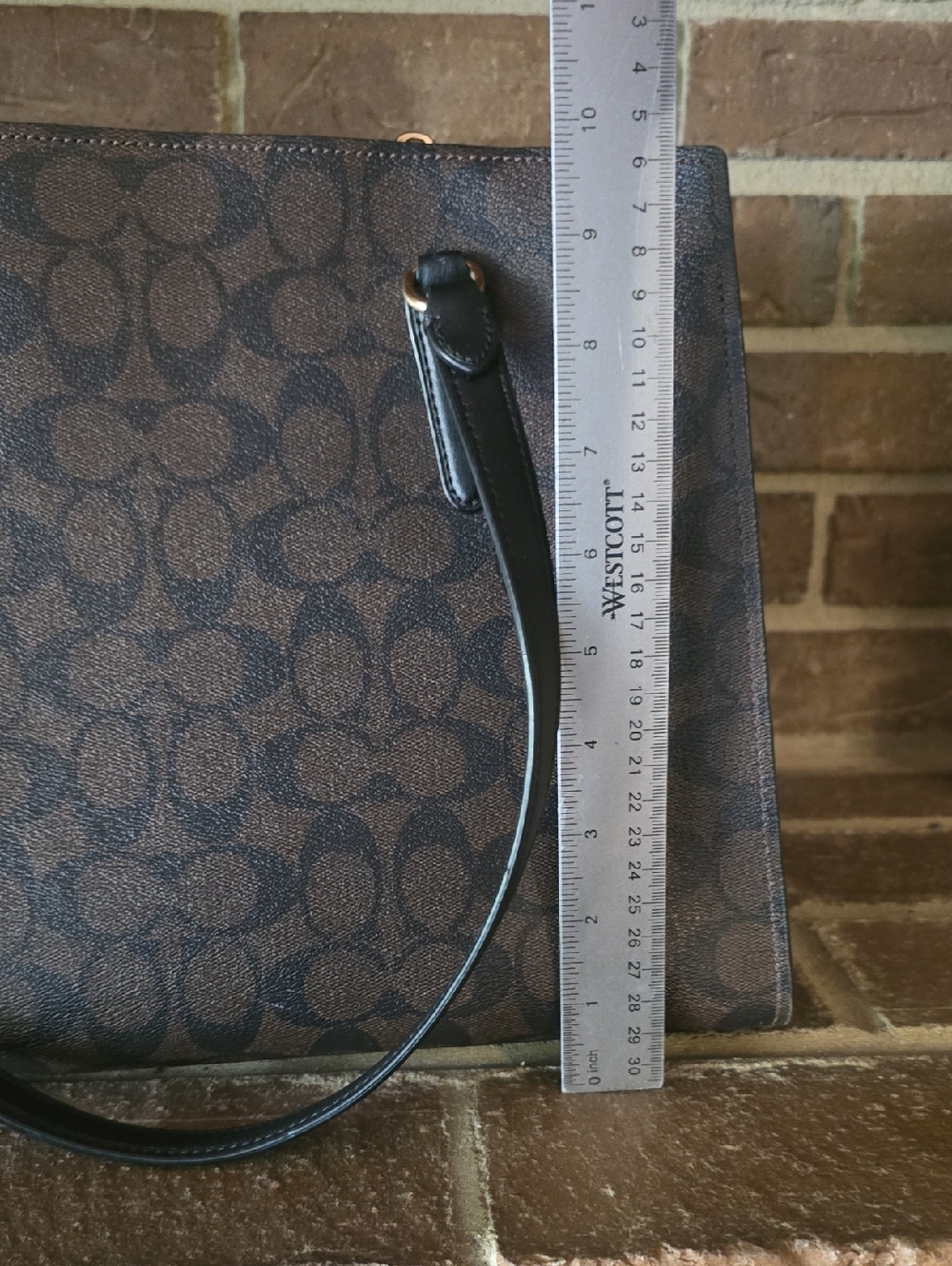 COACH TATUM 40 CARRYALL IN SIGNATURE CANVAS /LEATHER /BROWN/ BLACK - Picture 7 of 9